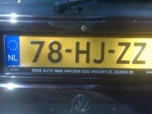 Голландцы отозвали автомобильные номера с запрещенной аббревиатурой