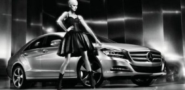 Каролина Куркова приняла участие в маркетинговой компании Mercedes Benz CLS