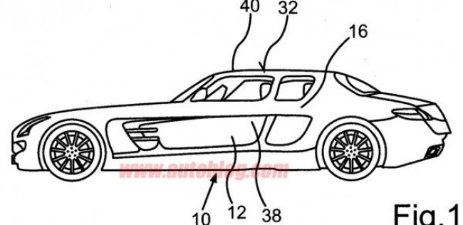 Mercedes-Benz запатентовал четырехдверный SLS AMG