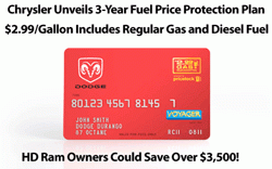 Крайслер удешевил газ для клиентов своих автомобилей в Соединенных Штатах