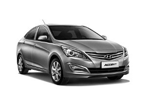 Hyundai accent на белом фоне