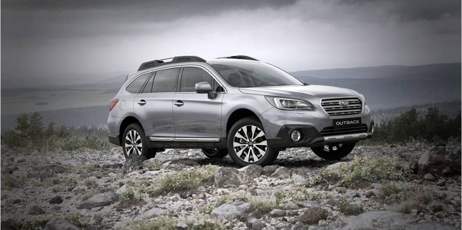 Синий subaru outback