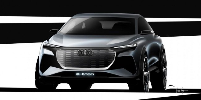 Audi опубликовала первые изображения нового электрического кроссовера Q4 e-tron