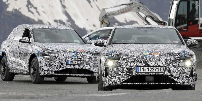 Audi A6 e-tron помітили на випробуваннях в Альпах