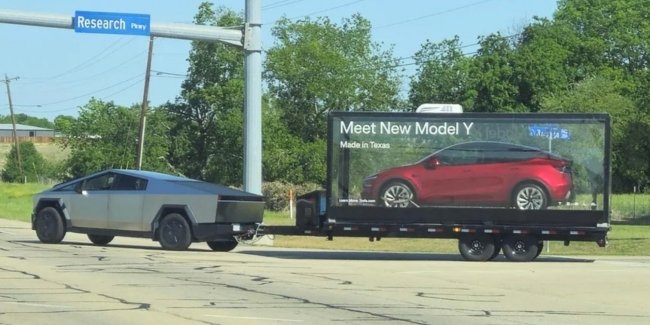 Tesla знайшла гідне застосування Cybertruck - возити інші авто для реклами