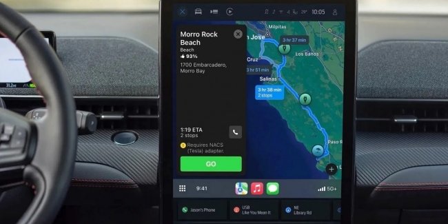 Ford Mustang Mach-E �������� ���������� ���������� ����� CarPlay