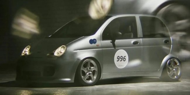 ���������� �������� ������ Daewoo Matiz �� ���������� Porsche 911