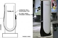 Tesla оприлюднила перші зображення нового покоління зарядних станцій V4 Supercharger