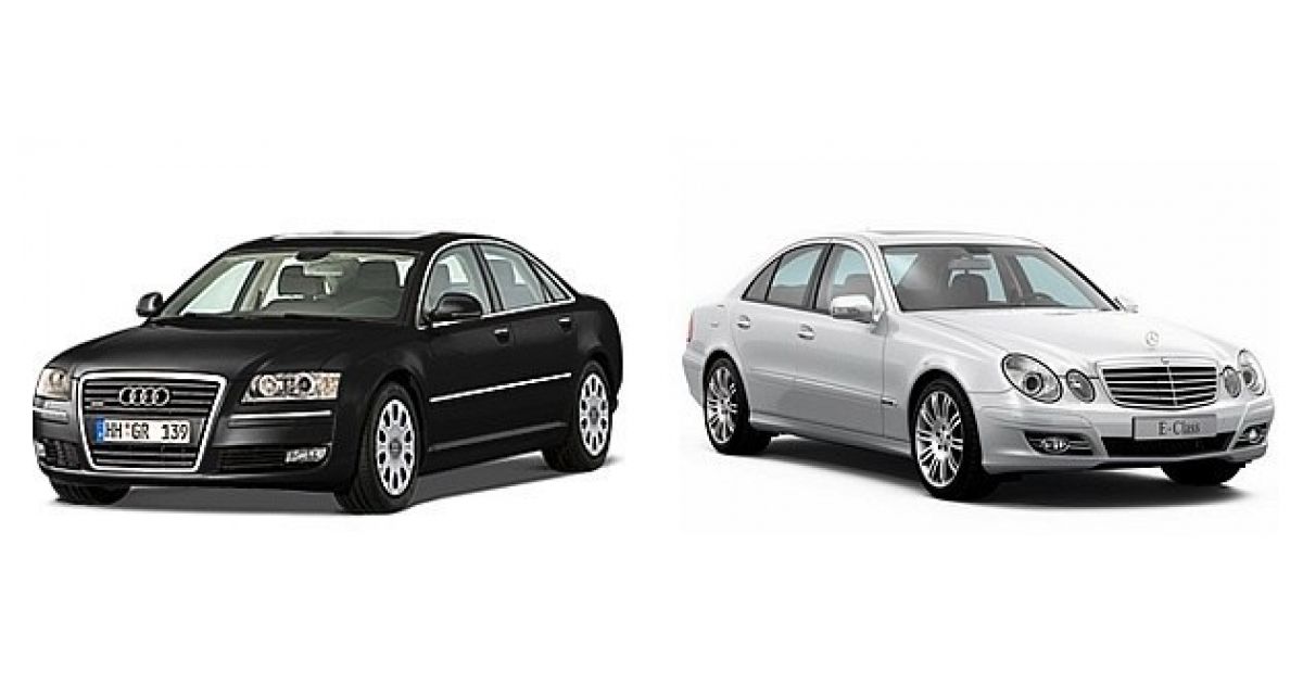 Сравниваем Audi A8 (D3/4E) 2003 и Mercedes EClass (W211) 2006