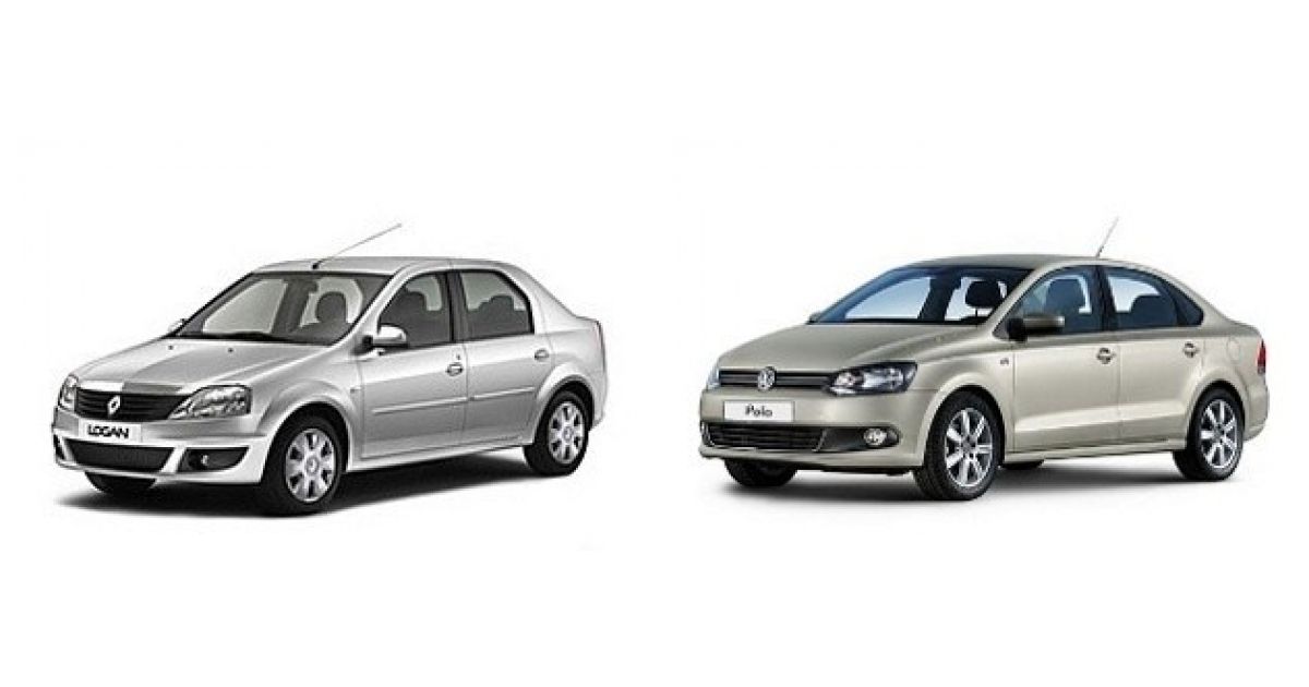 Сравнение Renault Logan и Volkswagen Polo Sedan.