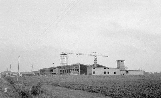 Строительство завода Lamborghini в Сант-Агата-Болоньезе, 1963 год