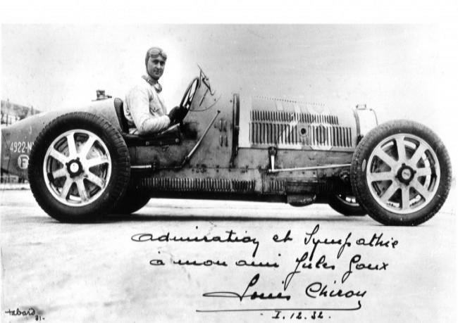 Луи Широн за рулем Bugatti Type 51, 1932 год