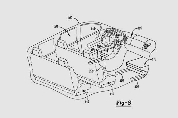 Ford запатентовал салоны для машин-беспилотников
