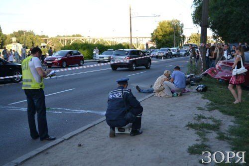 Авария мотоциклиста на набережной